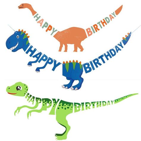 Ein Dinosaurier-Geburtstag – LoveLetter - #DinosaurierGeburtstag #ein #LoveLetter #dinosaur - awesomefashiondesign Dinosaur Birthday Banner Diy, Dinosaur Garland, Dinosaur Kids Party, Happy Birthday Letters, Dinosaur Birthday Decorations, Dinosaur Party Supplies, Dinosaur Birthday Party Decorations, Fest Temaer, Dinosaur Party Favors