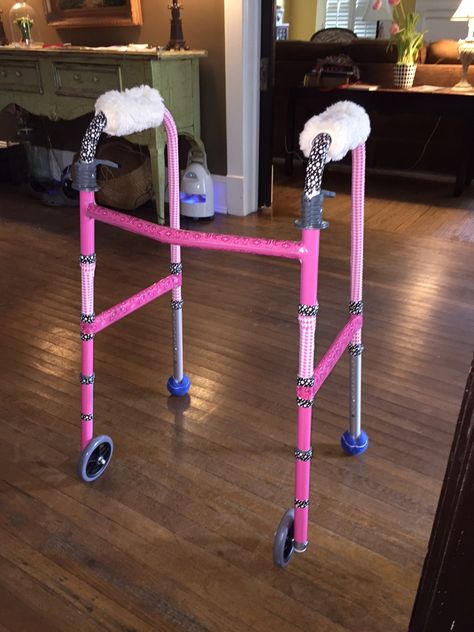 Decorated Walkers For Seniors, Decorating Walkers For Seniors, Decorated Walkers Ideas, Walker Decorations Diy, Rollator Decorations, Walker Decorations, Walker Decorations Decorating Ideas, Assisted Living Decor, Walker Design