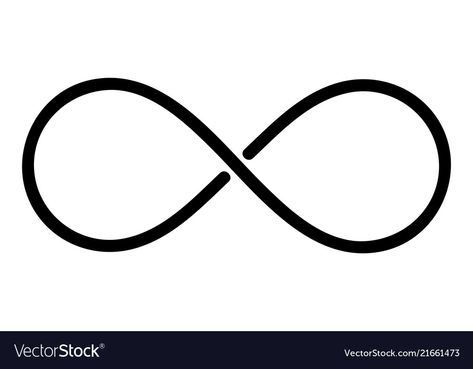 Infinity Illustration, Infinity Vector, Heart Tattoos, Infinity Sign, Black Lines, Heart Tattoo, Adobe Illustrator, White Background, Vector Images