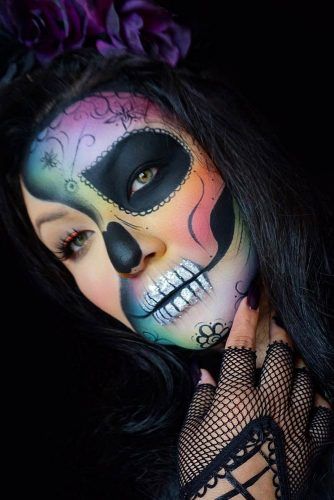 Makijaż Sugar Skull, Unique Halloween Makeup, Halloween Makeup Sugar Skull, Halloweenský Makeup, Makeup Gallery, Dead Makeup, Halloween Makeup Diy, Special Fx Makeup, Amazing Halloween Makeup