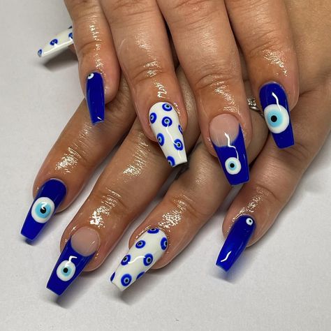 Evil Eye Nails, Hard Gel, Birthday Nails, Decor Diy, Girly Art, Fun Nails, Nail Inspo, Nails Inspiration, Cute Nails