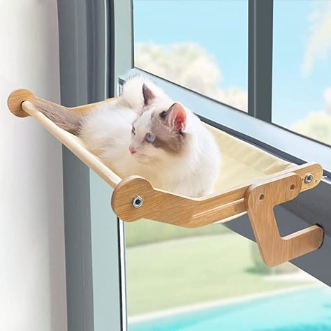 Cat Perch Cute Cat Hammock, Diy Cat Window Perch How To Make, Window Perch For Cats, Macrame Cat Window Perch, Cat Window Bed, Cat Window Hammock, Cat Window Perch, Window Perch, Chat Diy