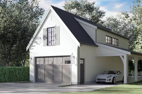 20x24 Garage Plans, Separate Garage From House, Garage With Bedroom Above, Add Garage To Existing House, Detached Garage With Breezeway To House, Garage Plans With Living Quarters, Carriage House Floor Plans, Drive Under Garage House Plans, Tiny House With Garage