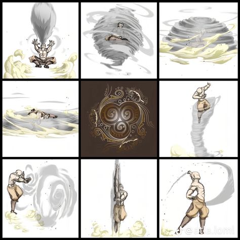 Element Bending, Air Bending, Animation Drawing Sketches, Air Magic, Elements Art, Elemental Magic, Super Powers Art, Elemental Powers, Samurai Artwork