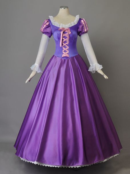 LET YOUR IMAGINATION SOAR WITH THIS LOVELY WOMEN'S PRINCESS RAPUNZEL SATIN DRESS! It closely follows the dress from the animated movie and is sure to delight all who see you.  Back is laced up with ribbon.  The long sleeves and ruffles are a white sheer fabric.  Available in sizes: XS through XXXL  Delivery date: 5-7 days Rapunzel Fancy Dress, Women Fancy Dress, Tangled Dress, Tangled Cosplay, Tangled Costume, Gown Christmas, Popular Fall Outfits, Rapunzel Cosplay, Fancy Dress Ball