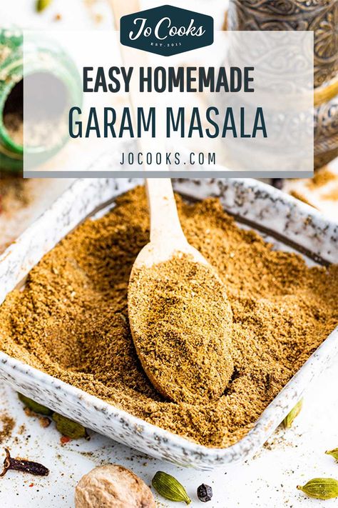 Garam Masala recipe from scratch in just 5 minutes with instructions for pre-ground spices or the traditional method of whole toasted spices. #garammasala #recipe #spices Homemade Garam Masala, Garam Masala Recipe, Spice Food, East Recipes, Garam Masala Spice, Homemade Rubs, Masala Powder Recipe, Marsala Recipe, Dry Rubs