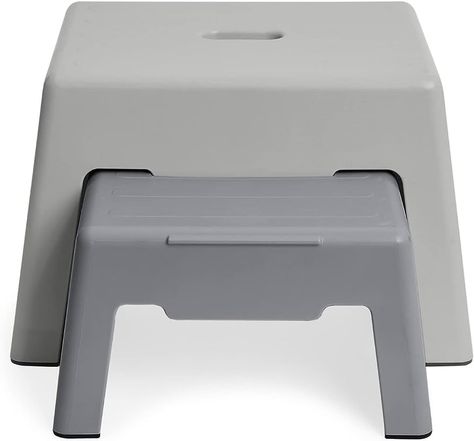 Skip Hop Toddler Step Stool, Double Up : Amazon.ca: Baby Bathroom Sink And Toilet, Nesting Stools, Toddler Step Stool, Stool Height, Small Stool, Skip Hop, Baby Nursery Furniture, Kitchen Helper, Double Up