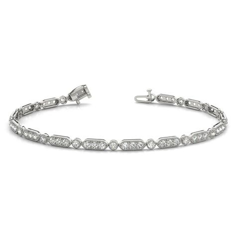 Round Diamond Bracelet, Filigree Bracelet, Bracelet Tennis, Diamond Tennis Bracelet, Tennis Bracelet Diamond, Best Diamond, Bezel Diamond, Tennis Bracelet, Bracelet Patterns