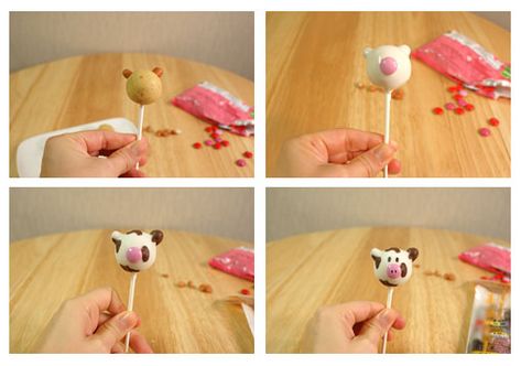 Animal Cake Pops, Diy Cake Pops, Farm Animal Cakes, Cow Cakes, Buckwheat Cake, Raspberry Smoothie, Animal Cakes, Cake Easy, Magic Cake