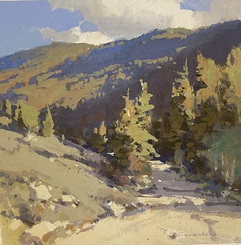 Fall is coming on fast this time of year! (Yes, it snowed up in the mountains yesterday). I am always trying to keep up with the palette in… | Instagram Oil Painting Nature, Mountain Landscape Painting, Fall Is Coming, Gouache Art, Landscape Art Painting, Mountain Paintings, Plein Air Paintings, Landscape Artist, Traditional Paintings