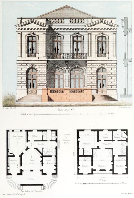 French Chateau Blueprints, French Chateau Floor Plans, Architecture Floor Plan, Maps Design, Case Minecraft, France Architecture, Victorian House Plans, Architecture Mapping, Mansion Floor Plan