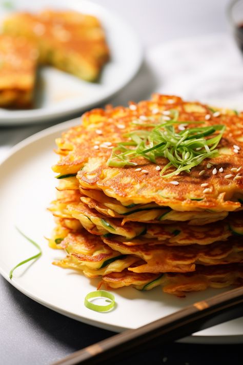 Discover How to Make Low-Carb Korean Kimchi Pancakes (Kimchijeon) at Home #ketodiet #ketorecipes #lowcarb Korean Low Carb Recipes, Keto Korean Recipes, Kim Chi Pancakes, Kimchi Pancake Recipe Easy, Keto Korean Pancake, Keto Kimchi Pancake, Kimchi Pancakes Korean, Korean Chive Pancakes, Chive Pancake Korean