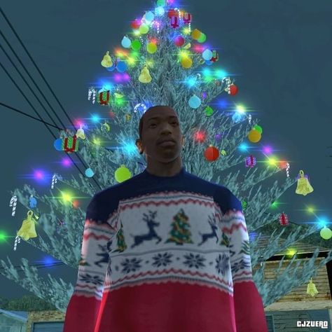 Gta Carl Johnson Pfp, Carl Johnson Pfp, Gta Christmas Pfp, Gta 5 Carl Johnson, Navidad Random Icons, Carl Johnson Gta Meme, Gta Carl Johnson, Christmas Gta, Gta Random