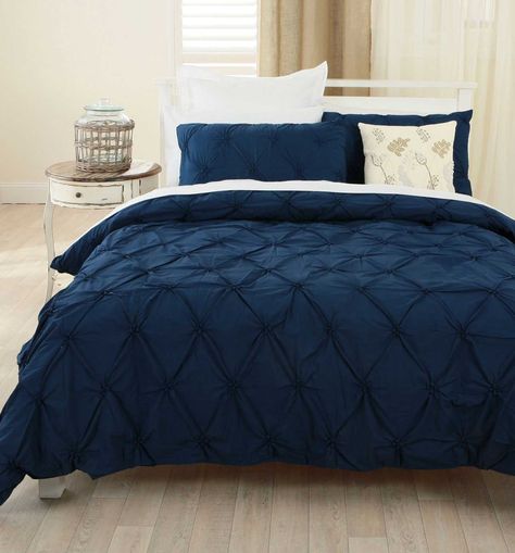 Pillow Talk - San Marco Ottawa Navy Blue And Rose Gold Bedroom, Royal Blue Bedrooms, Navy Blue And Rose Gold, Pintuck Comforter, Blue And Gold Bedroom, Ravenclaw Common Room, Black Bedroom Ideas, Rose Gold Bedroom, Blue And Rose Gold