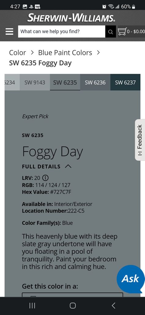 Foggy Day Sherwin Williams Exterior, Sw Foggy Day, Foggy Day Sherwin Williams, Sherwin Williams Foggy Day, Cabin Colors, Foggy Day, English Tudor, Blue Paint Colors, Lake House Decor