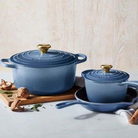 The Best Cookware Sets of 2022 | POPSUGAR Home Le Creuset Set, Cast Iron Set, Le Creuset Cast Iron, Greek Lemon Chicken, Le Creuset Cookware, Enameled Cast Iron Cookware, Cast Iron Pot, Enameled Cast Iron, Cast Iron Cookware