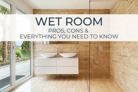 Wet Room | Pros, Cons & Everything You Need To Know Wet Room Bathroom No Tub, Wet Room Layout Dimensions, Rustic Wet Room Bathroom, Wet Room Floor Plan, Wet Room Dimensions, Master Bath Wet Room, Wet Room Ideas, Bathroom Wet Room, Bathroom Blueprints