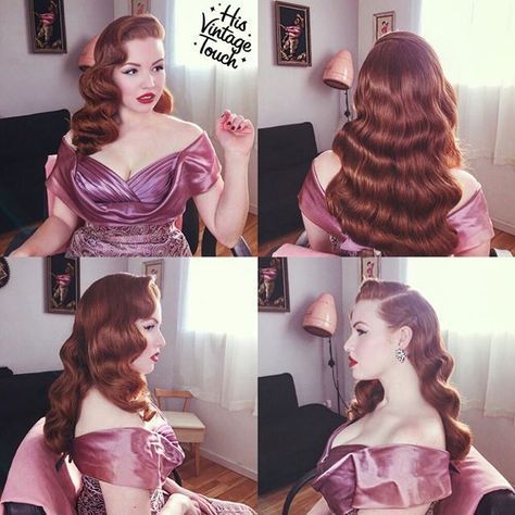 Cabelo Pin Up, Glamour Vintage, Hollywood Hair, Rockabilly Hair, Hollywood Waves, Vintage Wedding Hair, Finger Waves, Pin Curls, Pin Up Hair