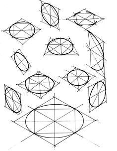 drawing ellipses in perspective - Google Search Ellipse In Perspective, Drawing Ellipses In Perspective, Circle Perspective Drawing, Elipses Drawings, How To Draw Circles, How To Draw A Circle, Circle Perspective, Circles In Perspective, Drawing Ellipses