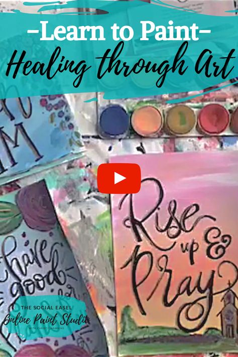 Going live for a different kind of painting and talk about how healing art can be for you and how I rely on truth in hard times. The Social Easel Online Paint Studio Video Tutorials #thesocialeaselonlinepaintstudio #healingart #scriptureart Learn how to Paint Easy Acrylic Painting Ideas Script Templates Scripture Acrylic Painting Ideas Scripture Craft Ideas Springfield MO Paint Night Ideas Art Party Step-by-Step Painting Healing Through Art Devotional Ideas Rise Up and Pray Art Therapy Acrylic Paint Party Ideas, How To Paint A Bible, Women Painting Easy, Painting Scriptures, Spiritual Paintings Easy, Paint Easy Acrylic, Christian Paintings On Canvas Easy, Scripture Art Painting, Christian Painting Ideas