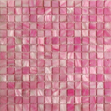 Pink Swimming Pool Tiles, Pink Tile Background, Pink Mosaic Tiles Bathroom, Pink Mosaic Tile, Barbie Balmain, Pink Tile Wallpaper, Tile Aesthetic, Mosaic Water, Pink Shells