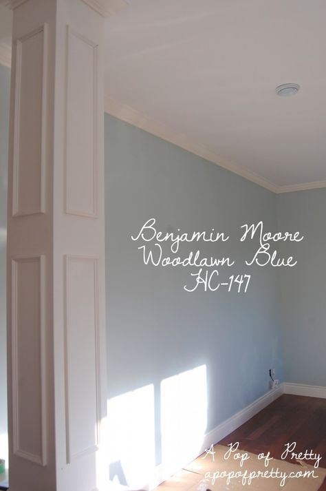 A Pop of Pretty: Canadian Decorating Blog - http://apopofpretty.com/woodlawn-blue-benjamin-moore/ Yarmouth Blue Benjamin Moore Bedroom, Fantasy Blue Benjamin Moore, Yarmouth Blue Benjamin Moore Bathroom, Benjamin Moore Celestial Blue, Windy Sky Benjamin Moore, Whispering Spring Benjamin Moore, Benjamin Moore Fanfare, Benjamin Moore Windy Sky, Benjamin Moore Nantucket Fog