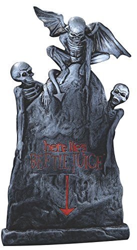 Rubies Costume Company Beetlejuice Tombstone Decor Small ** You can find more details by visiting the image link. Beetlejuice Tombstone, Beetlejuice Costume, Halloween School Treats, Beetlejuice Halloween, Halloween Graveyard, Halloween Tombstones, Beetle Juice, Halloween Yard Decorations, Dark Comedy