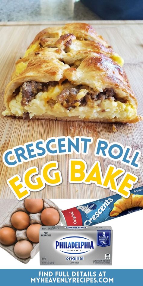 Cresent Roll Breakfast, Egg Bake Recipe, Pillsbury Crescent Roll Recipes, Crescent Roll Recipes Dinner, Recipes Using Crescent Rolls, Crescent Roll Breakfast Recipes, Cheap Breakfast, Baked Eggs Recipe, Crescent Recipes