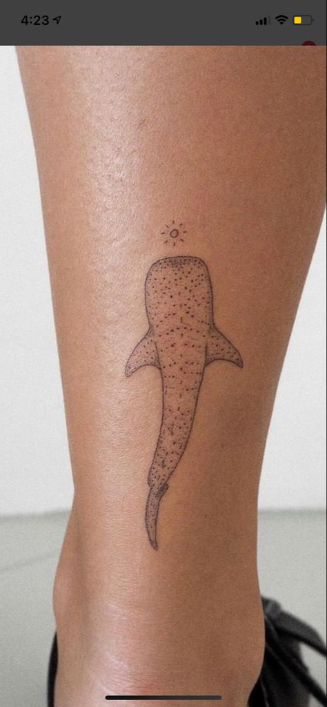 Whale Shark Tattoos For Women, Shark Tattoo Ideas, Whale Shark Tattoo, Beachy Tattoos, Shark Tattoo, Petite Tattoos, Shark Tattoos, Apex Predator, Spine Tattoos