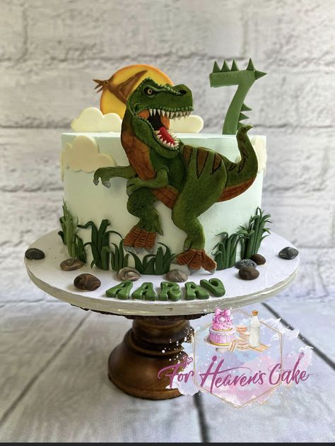 3 Rex Dinosaur Cake, T Rex Cake Easy, Square Dinosaur Cake, Stegasorus Cake, T Rex Cake Birthday Boys, Dino Birthday Cake Boys, T-rex Cake, Dino Cake Ideas, Trex Cake