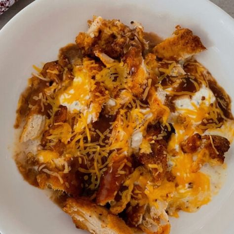 Chicken Bacon Ranch Bowl, Macro Friendly Shredded Chicken Recipes, Macro Friendly Recipes Dinner, Bbq Chicken Bowl, Healthy Macros, Cottage Cheese Recipes Healthy, Macro Recipes, Protein Bowls, Protein Lunch