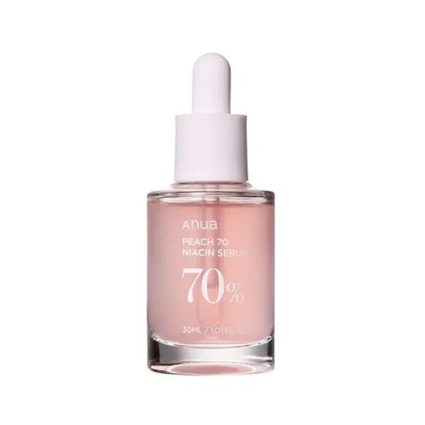 Anua - Peach 70 Niacin Serum | YesStyle Hydrating Face Serum, Niacinamide Serum, Hydrating Serum, Face Hydration, Skin Serum, Even Out Skin Tone, Brightening Serum, روتين العناية بالبشرة, Glass Skin