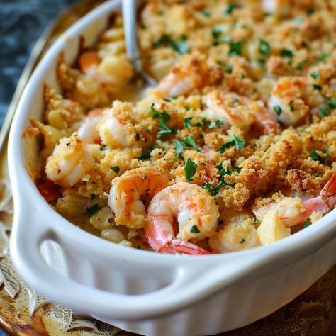 Crab and Shrimp Casserole Carolina Crab Casserole, Crab Stuffed Shrimp Casserole, Crab Shrimp Recipes, Crab And Shrimp Casserole, Crab Casserole, Shrimp Pesto Pasta, Shrimp Casserole, Casserole Bake, Cook Vegetables