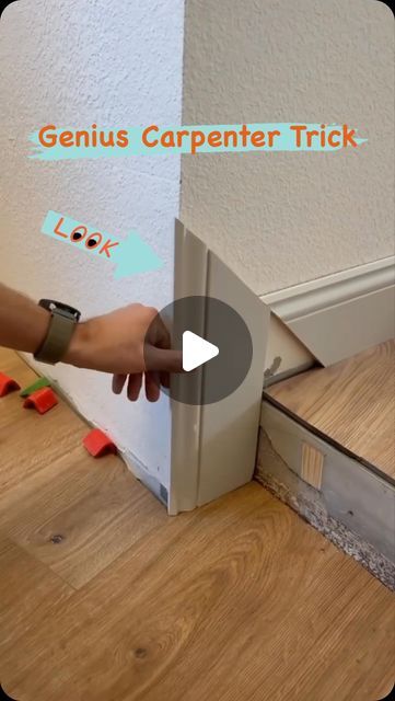 BuildersRx on Instagram: "@evgenii_parys showing you how to make a baseboard transition on a step. Looks good too, don’t you think? 🤝 - Featured Followers: @evgenii_parys @deluxeflooring_   #custommade #baseboards #carpentry #carpenter #contractor" Replace Trim Baseboards, Transition From Stair Skirt To Baseboard, Trim Carpentry Ideas, Stair Baseboard Trim, Floor Baseboard Ideas, 1x4 Trim Baseboards, Baseboard Hacks, Modern Baseboards And Trim, Baseboard Trim Styles