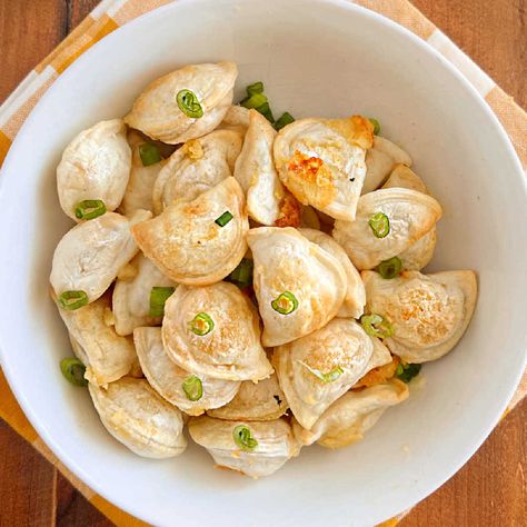 Air Fryer Pierogies are crispy and delicious! Learn how to cook frozen pierogies in the air fryer with this easy recipe. Perfect for a simple side dish or quick snack! Air Fryer Pierogies, Frozen Pierogies, Quick Snack, Quick Snacks, Learn To Cook, Side Dishes Easy, How To Cook, Easy Recipe, Cooking Time