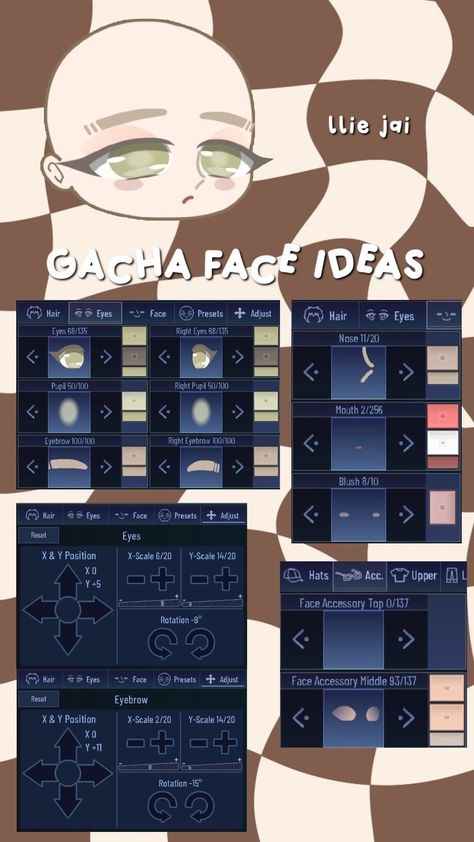 Gacha Club Outfit Ideas Female Cute, Gacha Nox Eyes Ideias, Gacha Club Faces Ideas, Gacha Club Eyes Ideas Tutorial, Gacha Club Ideas Face, Face Ideas Gacha Club, Gacha Club Faces, Gacha Face Idea, Gacha Club Face Ideas Tutorial