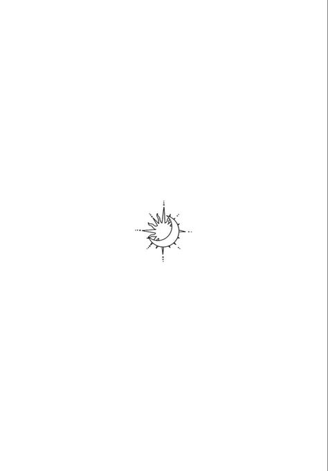 Tiny Sky Tattoo, Dainty Sun Moon Tattoo, Minimalist Hip Tattoo, Sun Fine Line Tattoo, Matching Fine Line Tattoos, Small Fine Line Tattoo Ideas, Fine Line Tattoos Minimalist, Dainty Sun Tattoo, Dainty Hip Tattoos