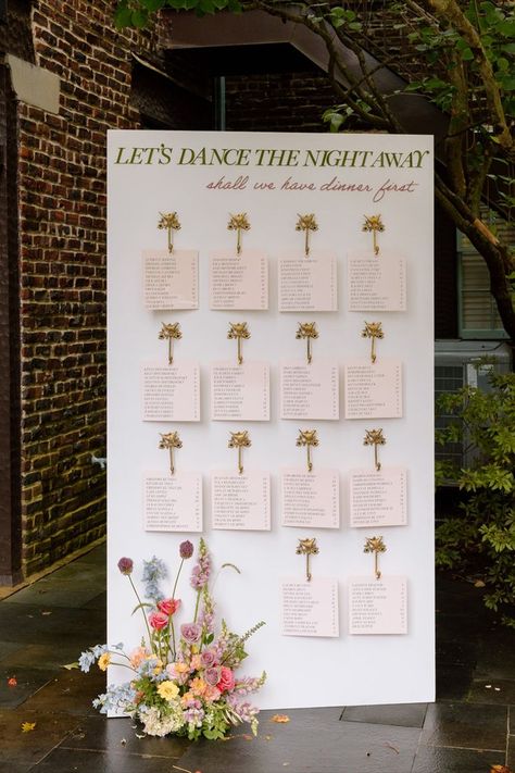 This stunning seating chart, adorned with gold detailing and vibrant floral arrangements, offers a unique and personalized touch to the Greenville Country Club wedding. Lavish Haus crafted a vintage garden wedding experience with bespoke elements like this seating display. #luxuryweddingplanner #seatingchartideas #countryclubwedding #floraldesign #sophisticatedweddings #personalizedwedding #elegantweddingdecor #eventplanner #weddinginspo #philadelphiaweddings #LavishHaus #customweddingdecor Reception Seating Chart Ideas, Fun Seating Chart Wedding, Boho Seating Chart, Boho Seating, Reception Seating Chart, Custom Wedding Decor, Vintage Garden Wedding, Sophisticated Wedding, Summer Celebration