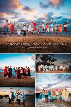 Beach Photo Shoots, Family Beach Pictures Poses, Family Beach Pictures Outfits, Disney Aulani Resort, Family Photo Shoots, Beach Picture Outfits, Big Family Photos, Extended Family Photos, Aulani Resort