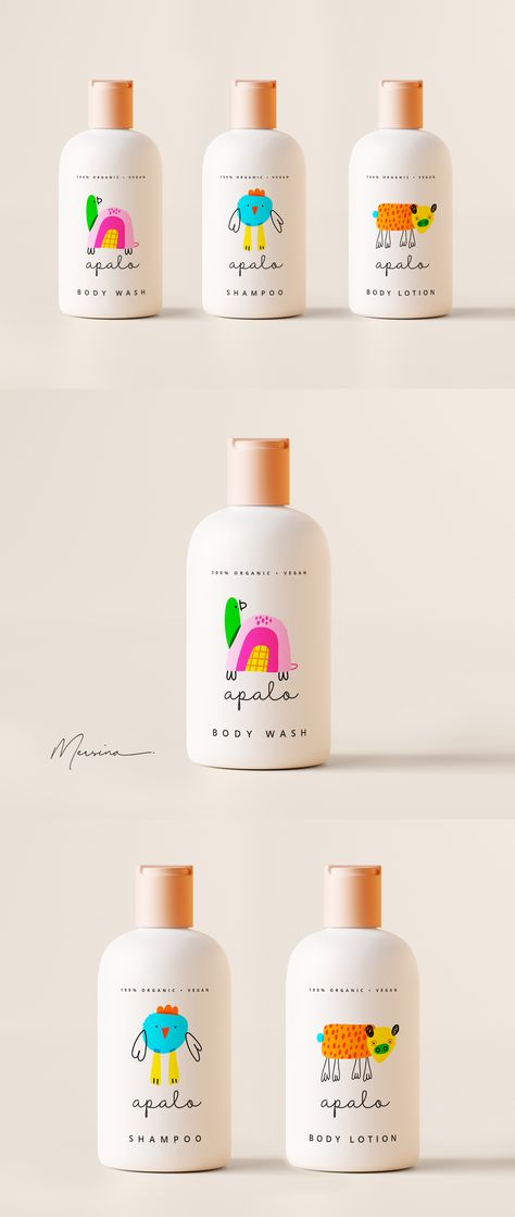 Modern Packaging Design Inspiration, Kids Products, Cute Skincare Products Packaging, Medicine Design, Clean Packaging, Shampoo Branding, Product Labels, Organic Baby Products, Baby Brands