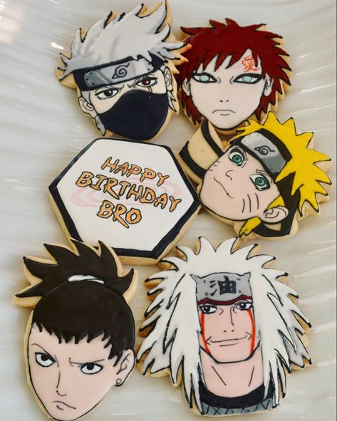 Decorated Sugar Cookies, Sugar Cookies Decorated, Sugar Cookies, Naruto, Enamel Pins, Happy Birthday, Birthday