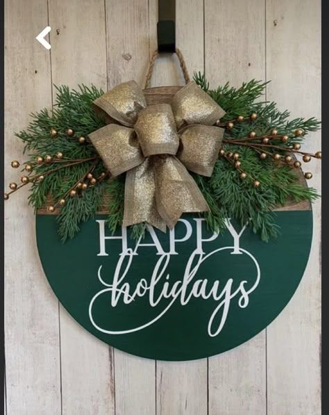 Christmas Decor Door, Diy Christmas Door Decorations, Christmas Signs Diy, Christmas Wooden Signs, Door Signs Diy, Christmas Signs Wood, Holiday Door, Christmas Door Hanger, Christmas Door Decorations