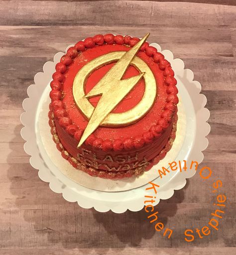 The Flash Cake, Flash Cake, Flash Superhero, Superhero Kids, Superhero Cake, Cake Fondant, Graduation Cake, Birthday Idea, 11th Birthday