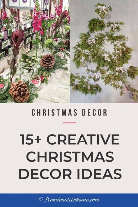 I LOVE these Christmas holidays decorations and ornaments! These are really easy and cheap Christmas ideas for getting your house decorated for the holidays.  #fromhousetohome #diychristmas #merrychristmas #christmas #holidaydecor #christmasdecoratingideas Christmas Decor Diy Cheap, Holidays Decorations, Glam Christmas Decor, Christmas Home Decor Ideas, Cheap Christmas Diy, Home Decor Ideas Diy, Inexpensive Christmas, Wall Christmas Tree, Glam Christmas