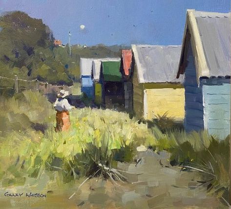 THE OTHER SIDE OF ART | Colley Whisson (Australian, b.1966) | Facebook Colley Whisson, Brighton Beach, Beach Australia, Plein Air Paintings, Art Practice, Australian Artists, Watercolor And Ink, Artist Art, The Other Side