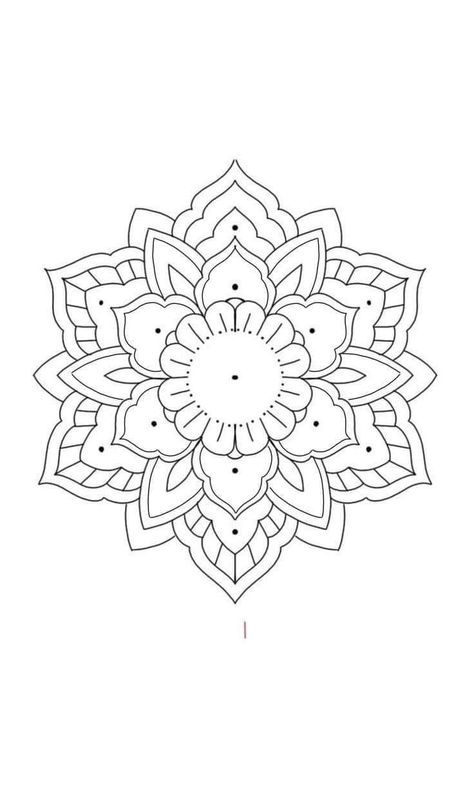 Mandala Outline Design, Mandala Tattoo Stencil, Mandala Outline, Geometric Mandala Tattoo, Henna Drawings, Optical Illusion Tattoo, Love Coloring Pages, Mandala Art Therapy, Mandala Stencils