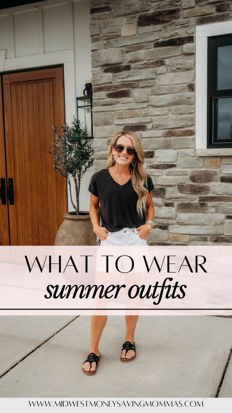 Follow us on LTK for more affordable outfit inspo! Open House Outfit, Day Trip Outfit, Trip Outfit Summer, What To Wear Summer, House Outfit, Outfits For Moms, 1 Day Trip, Summer Outside, Summer Outfits For Moms