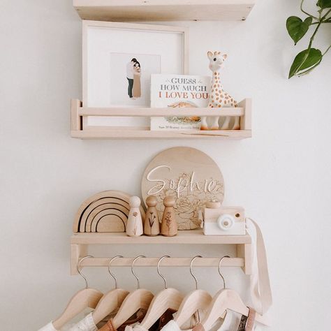 Nursery Shelves Decor, Baby Room Shelves, Nursery Shelf Decor, Nursery Shelf, Baby Nursery Inspiration, Kids Playroom Decor, Nursery Shelves, Nursery Room Design, Girl Nursery Room