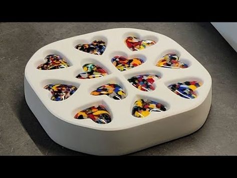 Fusing with the Creative Paradise LF 241 12 Heart mold. - YouTube Festival Prep, Fused Glass Hearts, Diy Jar, Glass Fusion Ideas, Glass Hearts, Fused Glass Artwork, Making Glass, Diy Jar Crafts, Heart Pocket