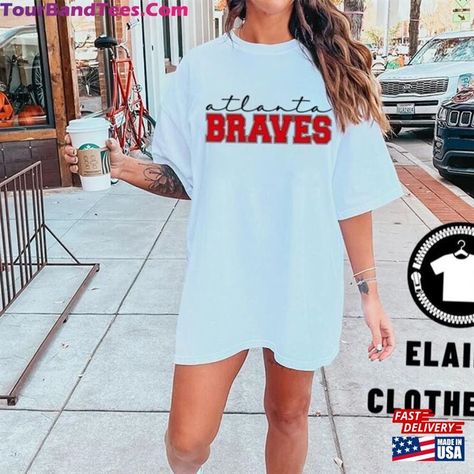 Vintage Atlanta Braves, Atlanta Braves Shirt, Vintage Atlanta, Braves Shirts, Atlanta Braves, Sweatshirt Designs, Sports Shirts, Top Trends, Cricut Projects